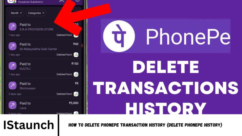 Delete PhonePe Transaction History