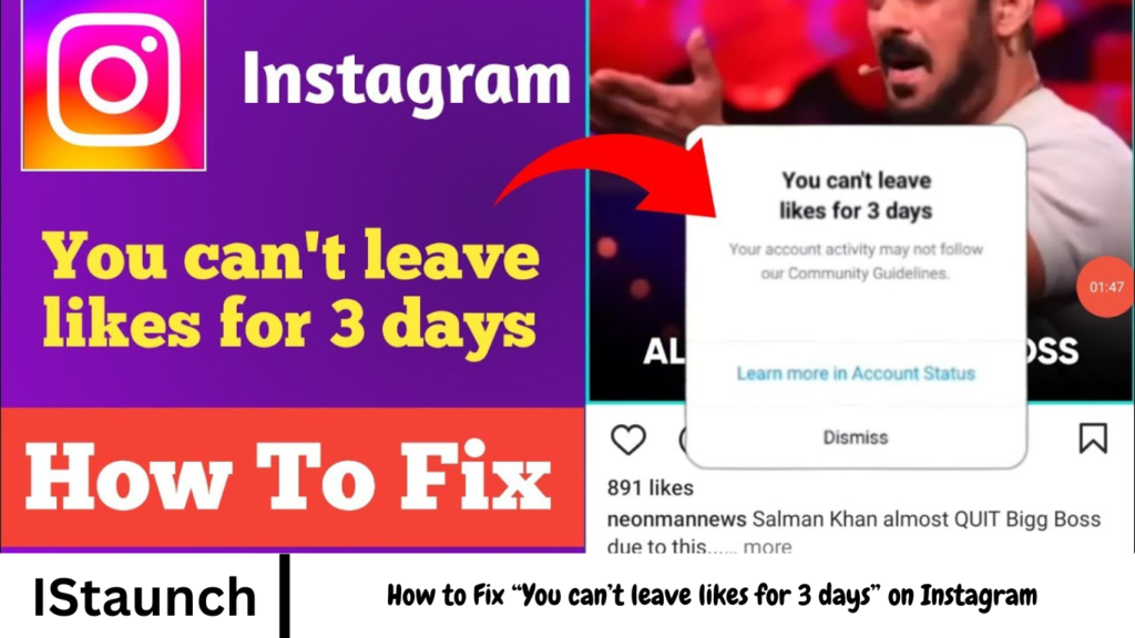 How to Fix “You can’t leave likes for 3 days” on Instagram